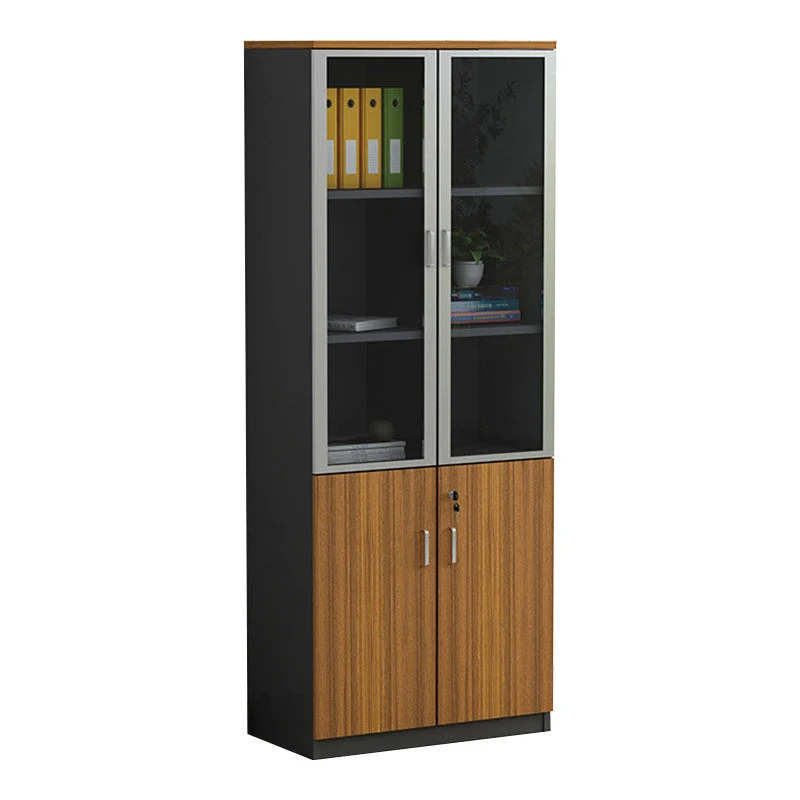 Schedario laterale stile moderno Schedario legno con serratura e contenitore Clearhalo