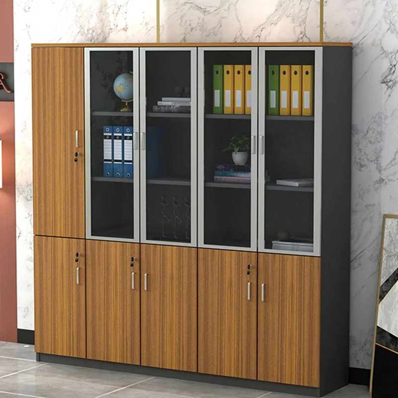 Schedario laterale stile moderno Schedario legno con serratura e contenitore Clearhalo