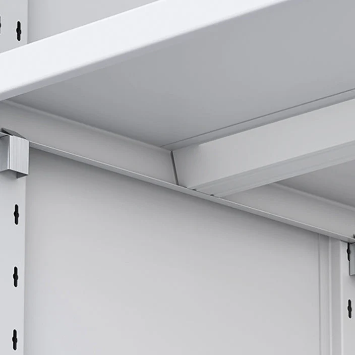 Schedario moderno con ante vetro e ripiani portaoggetti per ufficio Clearhalo