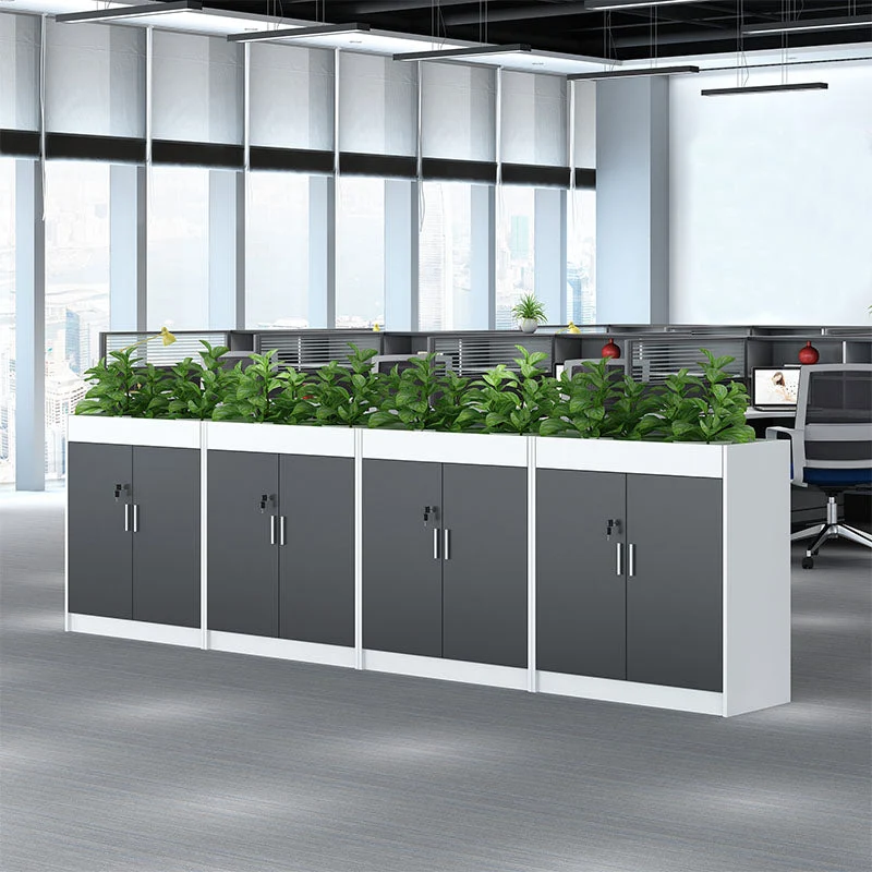 Schedario moderno laterale Schedario legno con pannello contrasto per ufficio domestico Clearhalo