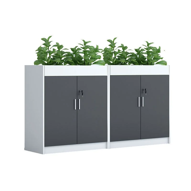 Schedario moderno laterale Schedario legno con pannello contrasto per ufficio domestico Clearhalo