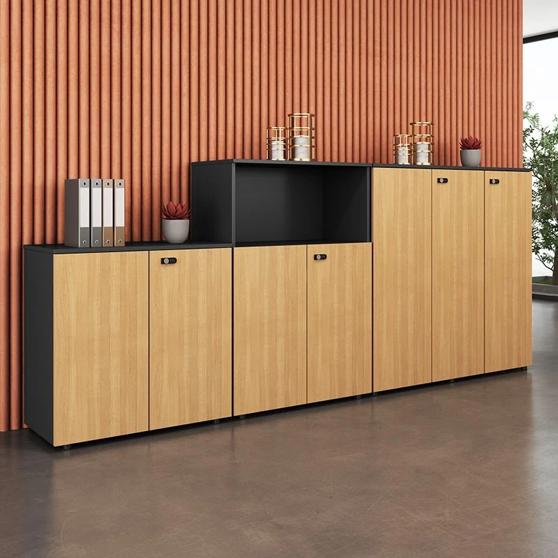 Schedario moderno laterale Schedario legno ingegnerizzato con serratura e contenitore Clearhalo