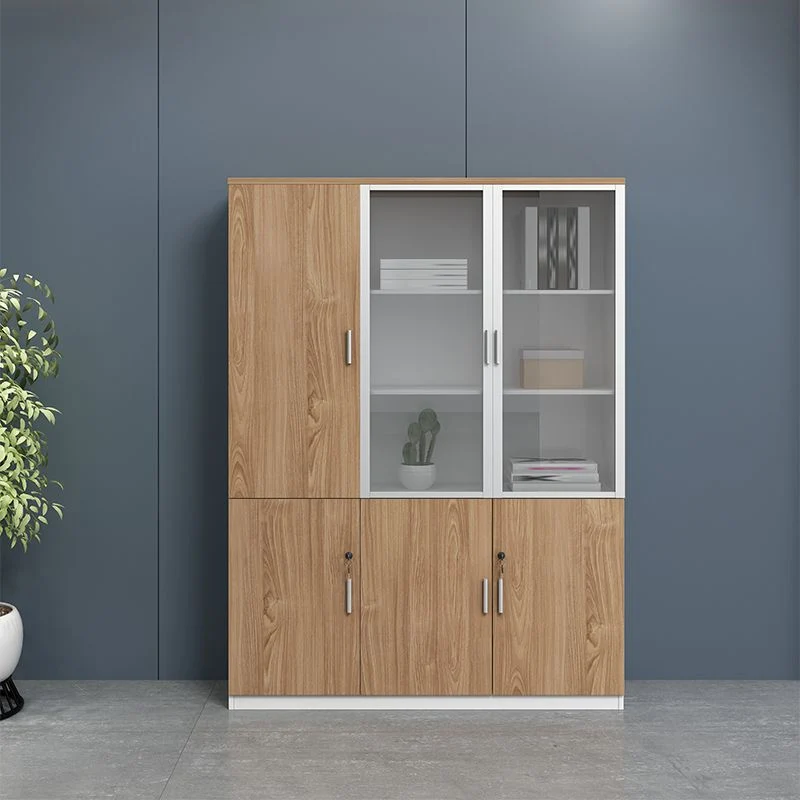 Schedario verticale legno Schedario moderno con serratura e contenitore Clearhalo