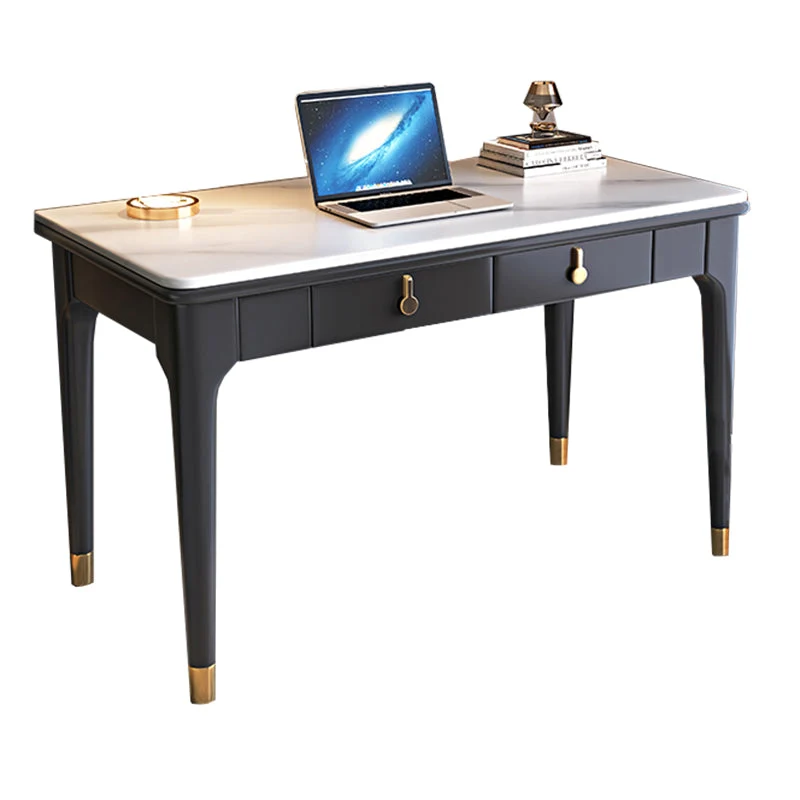 Scrittoio Glam Style Stone Scrivania rettangolare legno per la casa Clearhalo