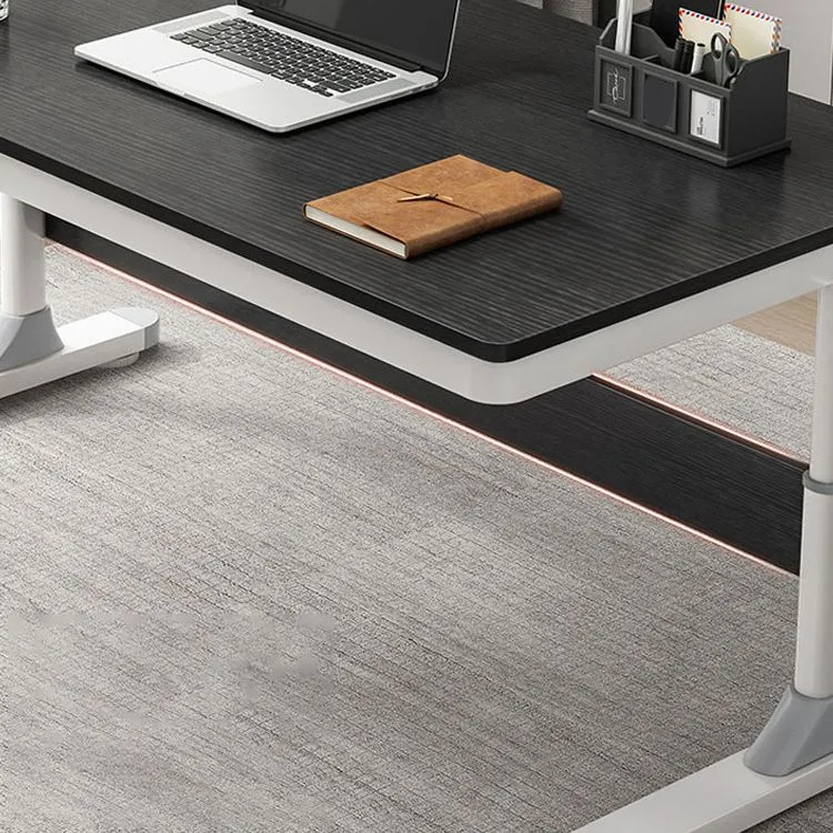 Scrittoio moderno rettangolare Scrivania da lavoro regolabile legno Clearhalo