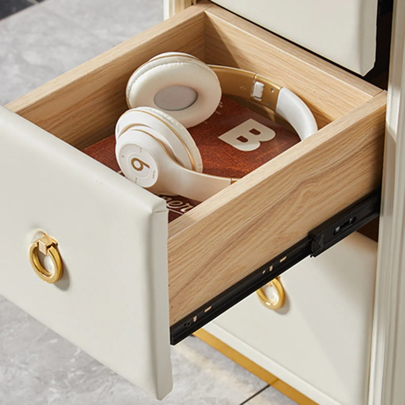 Scrittoio Pietra Stile Glam Scrivania da ufficio legno con 3 cassetti Clearhalo