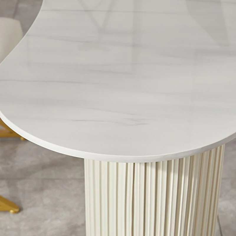 Scrittoio Pietra Stile Glam Scrivania da ufficio legno con 3 cassetti Clearhalo