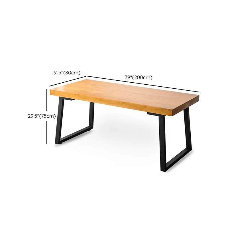 Scrittoio Rettangolare Legno Scrivania da Ufficio Moderna con Gambe Metallo Clearhalo