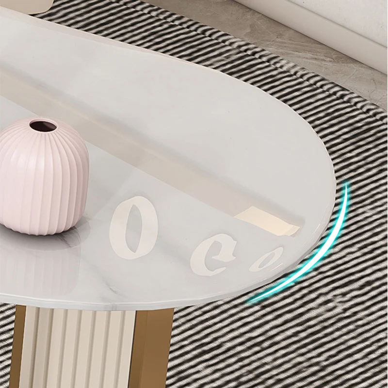 Scrivania Beige 3 cassetti Glam Stone e scrivania metallo per ufficio Clearhalo