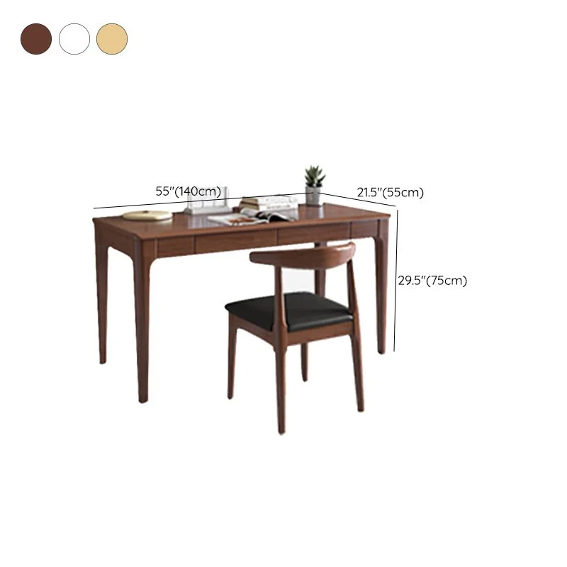 Scrivania contemporanea Parsons Home Scrivania da ufficio alta 29,5 pollici con cassetto Clearhalo