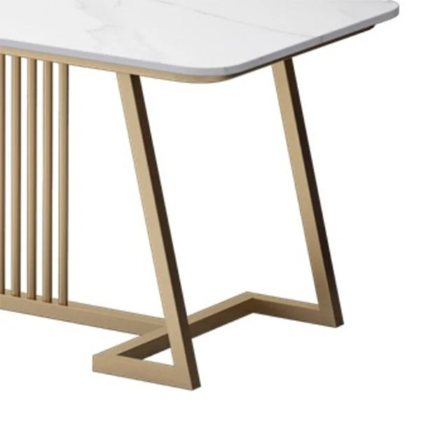 Scrivania curva pietra Glam Scrivania alta da 29,53 pollici con 1 ripiano Clearhalo