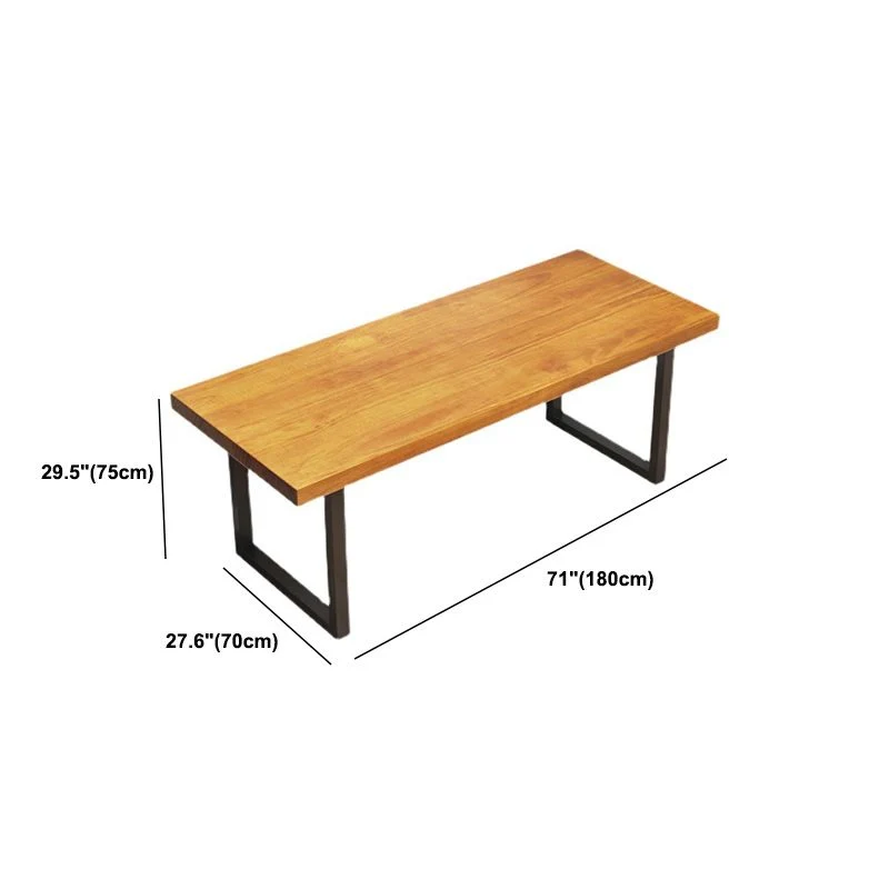 Scrivania da gioco contemporanea legno marrone Scrivania da 30 pollici con gambe ferro Clearhalo