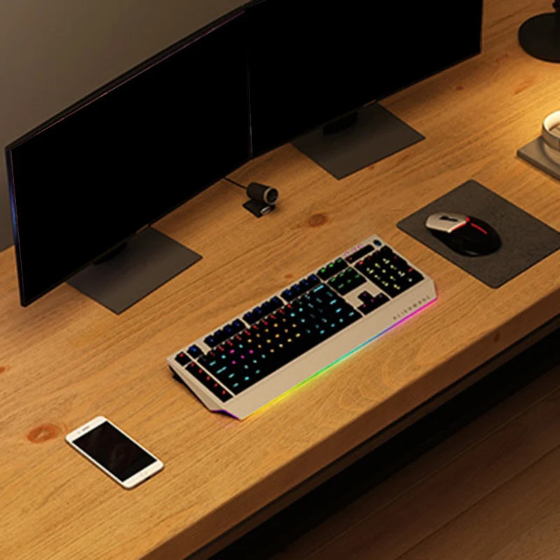 Scrivania da gioco contemporanea legno per la casa Scrivania da 30 pollici con gambe ferro Clearhalo
