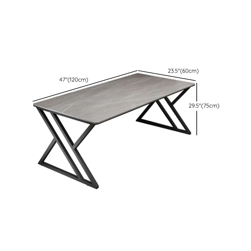 Scrivania da gioco contemporanea Scrivania da ufficio rettangolare con gambe metallo Clearhalo