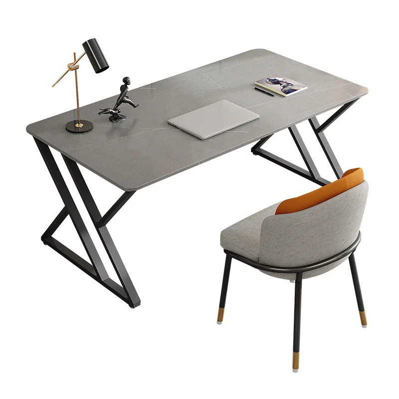 Scrivania da gioco contemporanea Scrivania da ufficio rettangolare con gambe metallo Clearhalo