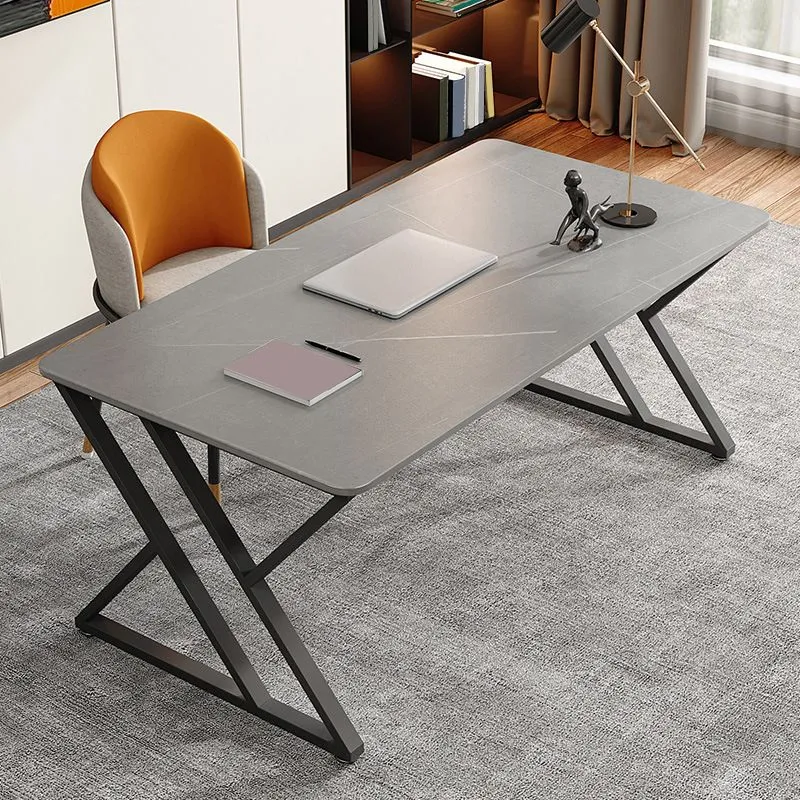 Scrivania da gioco contemporanea Scrivania da ufficio rettangolare con gambe metallo Clearhalo