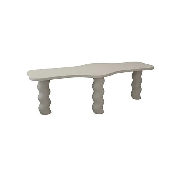 Scrivania industriale beige Scrivania da ufficio legno artificiale e legno massello Parsons Clearhalo