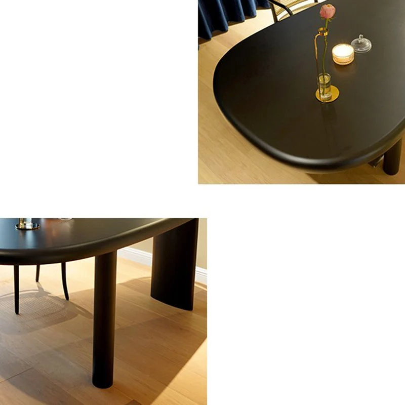 Scrivania industriale legno massello da 29,5 pollici di altezza, colore nero con gambe Clearhalo