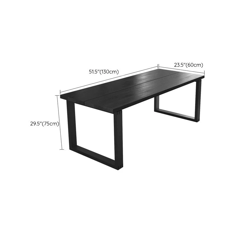 Scrivania industriale legno massello Scrivania rettangolare slitta Clearhalo