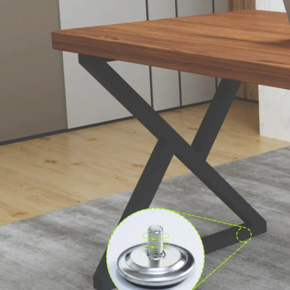 Scrivania industriale legno massello Scrivania da ufficio rettangolare naturale Clearhalo