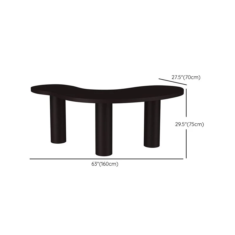 Scrivania industriale nera Scrivania da ufficio legno di pino e legno artificiale Clearhalo