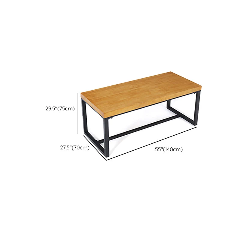 Scrivania industriale rettangolare Scrivania da ufficio legno massello marrone Clearhalo
