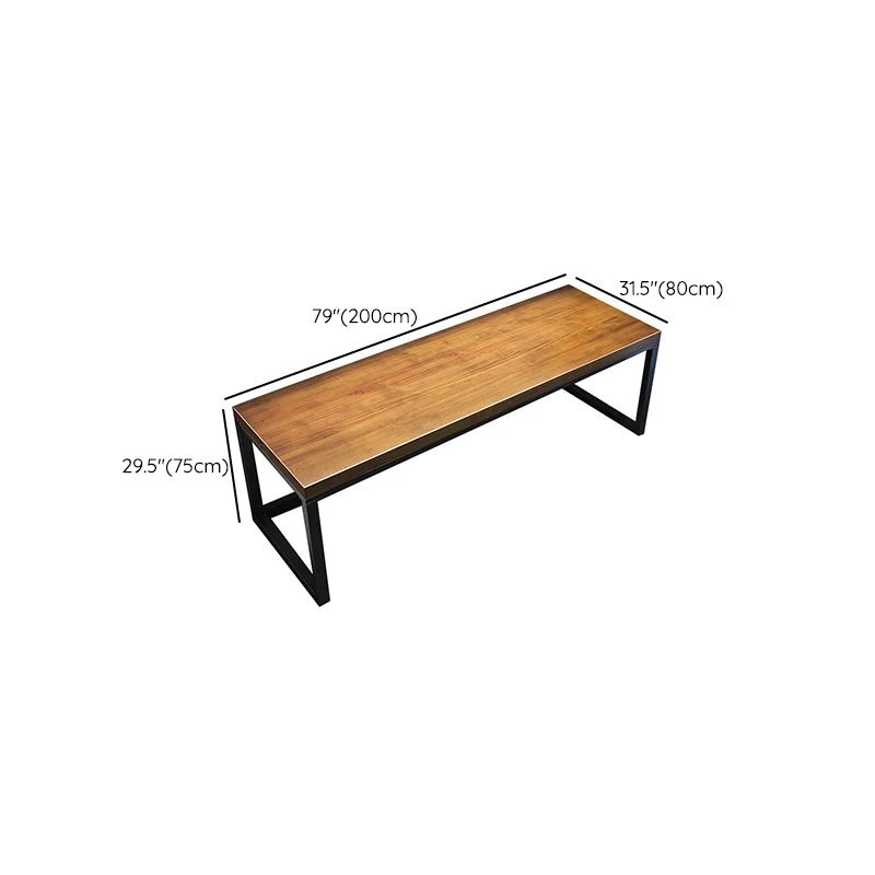 Scrivania industriale Scrivania da gioco rettangolare legno per la casa Clearhalo