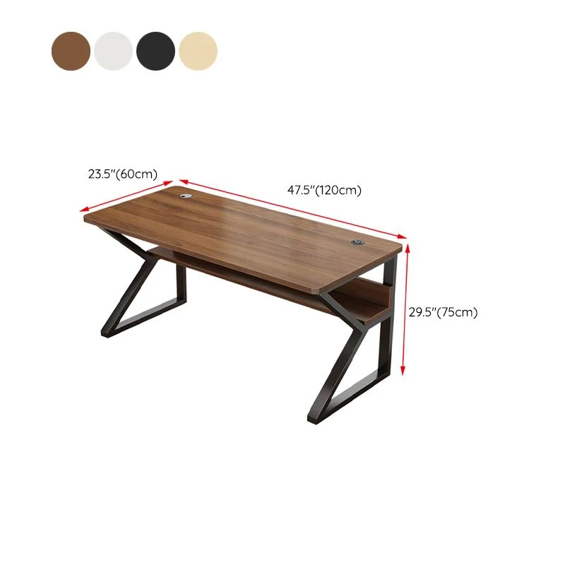 Scrivania industriale Scrivania da ufficio legno fabbricato con ripiano Clearhalo