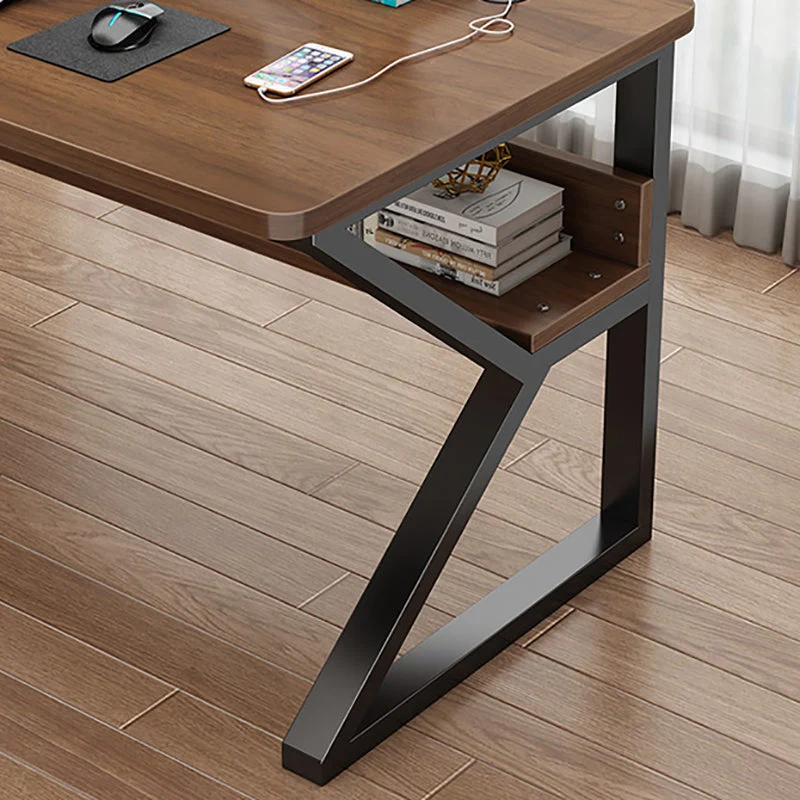 Scrivania industriale Scrivania da ufficio legno fabbricato con ripiano Clearhalo