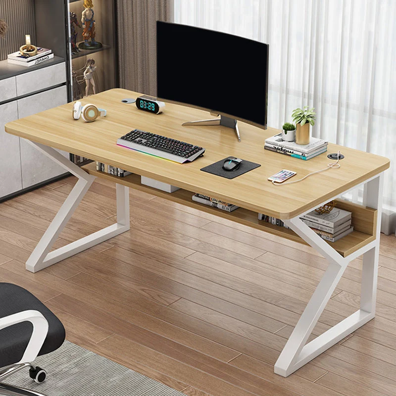 Scrivania industriale Scrivania da ufficio legno fabbricato con ripiano Clearhalo