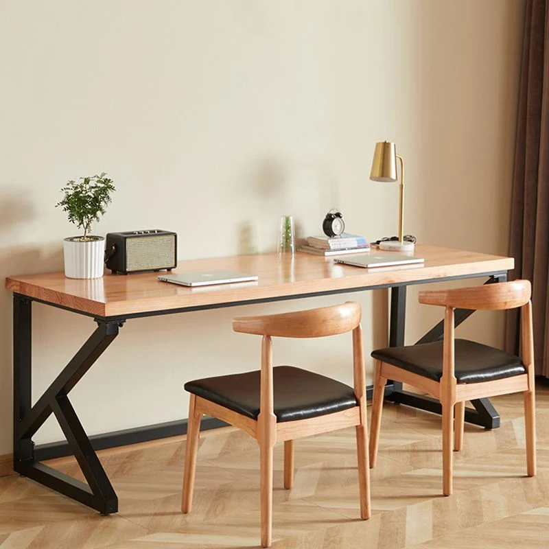 Scrivania industriale Scrivania da ufficio rettangolare legno massello di pino Clearhalo