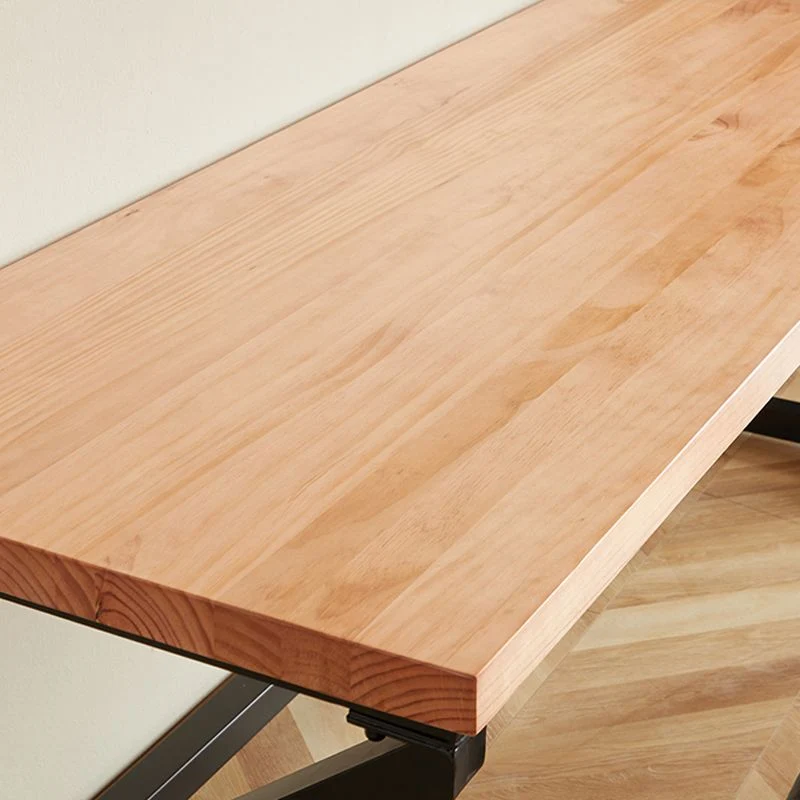Scrivania industriale Scrivania da ufficio rettangolare legno massello di pino Clearhalo