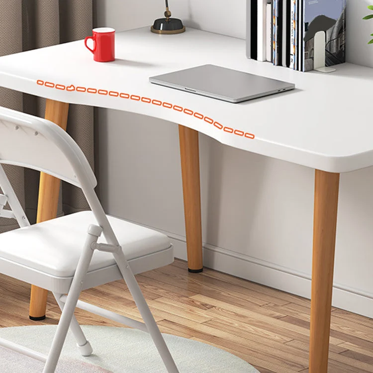 Scrivania da lavoro legno per camera da letto Moderna scrivania forma libera con 4 gambe Clearhalo