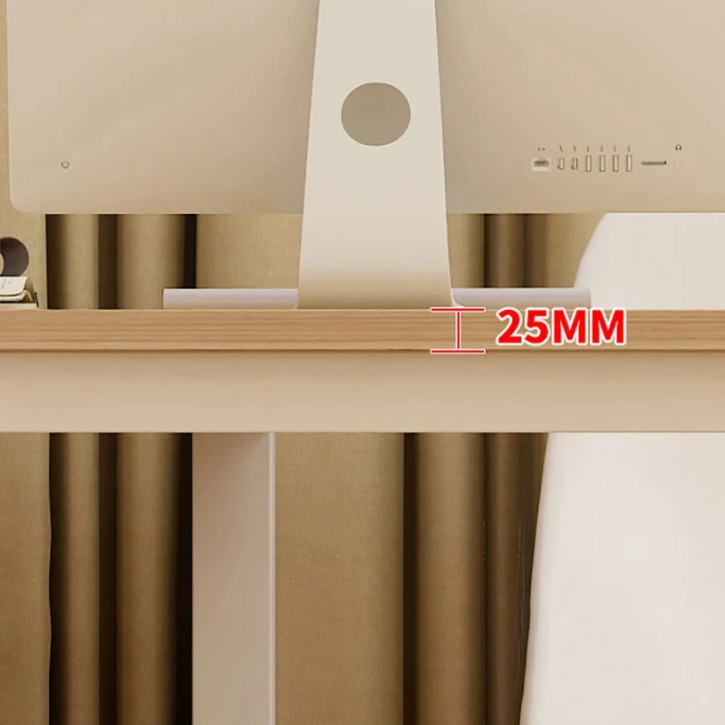 Scrivania moderna ad angolo legno con gestione dei cavi, scrivania da ufficio forma di H con gambe metallo Clearhalo