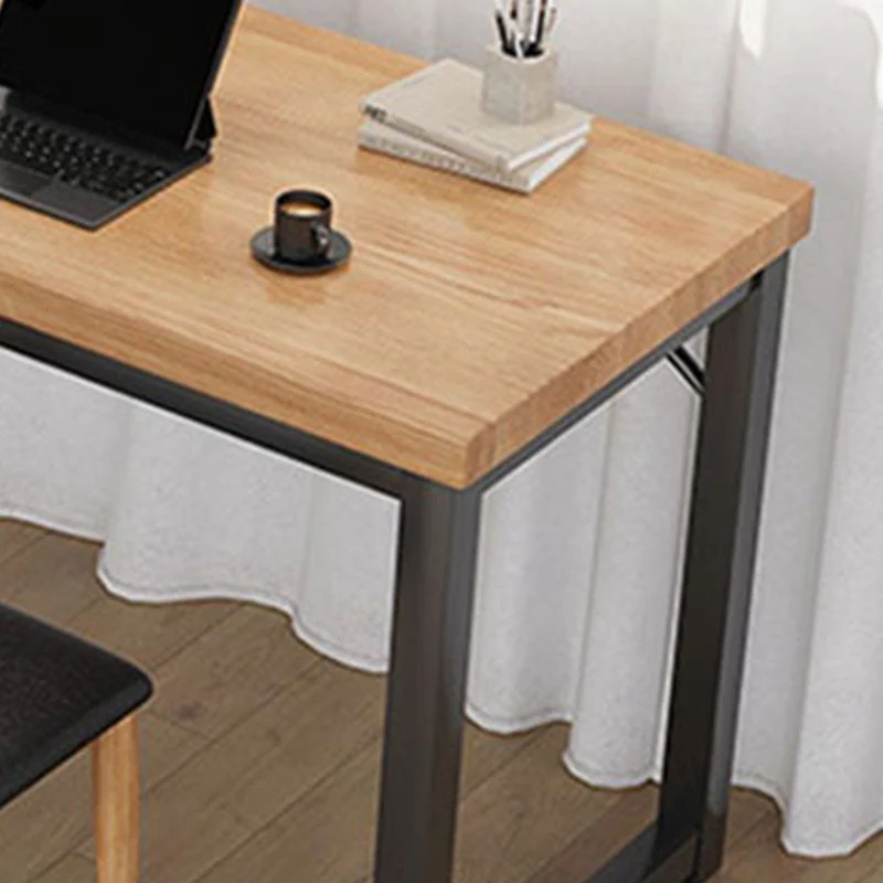 Scrivania moderna derivati del legno Scrivania da ufficio rettangolare con gambe metallo Clearhalo
