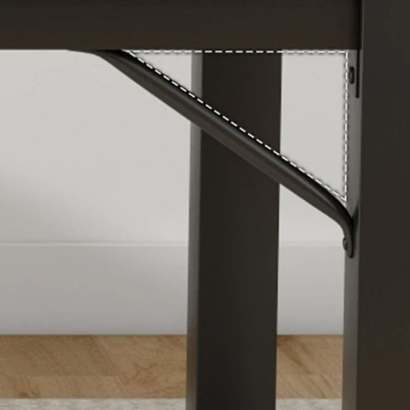 Scrivania moderna derivati del legno Scrivania da ufficio rettangolare con gambe metallo Clearhalo