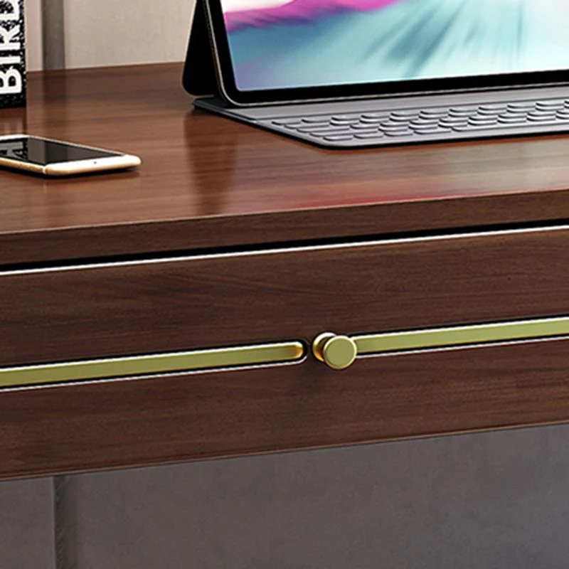 Scrivania moderna legno di gomma da 23,6 pollici per ufficio domestico con finitura opaca Clearhalo