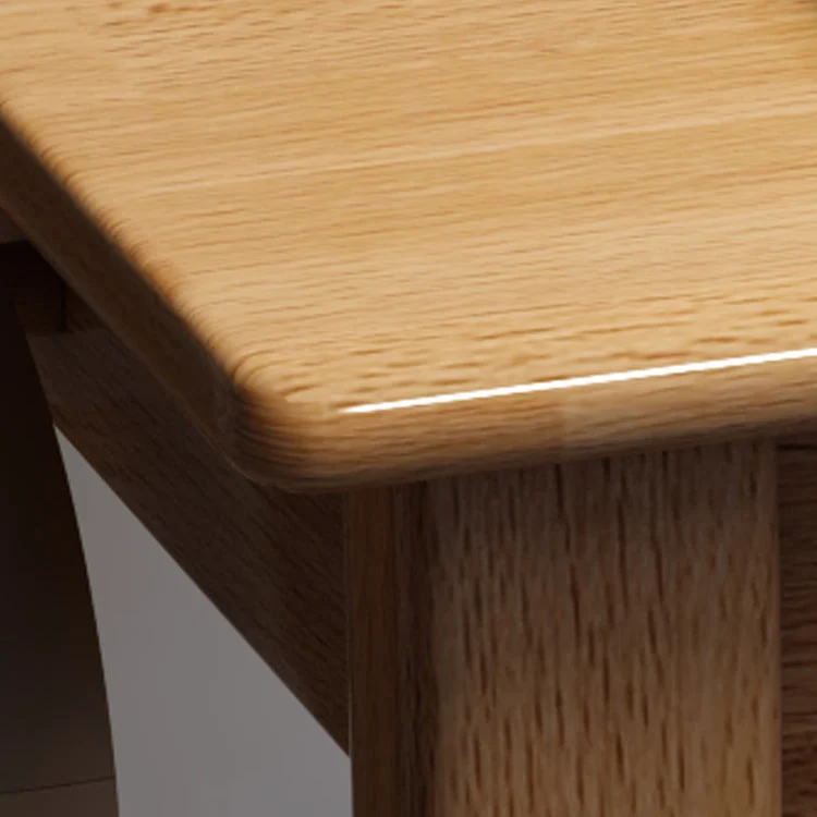 Scrivania moderna legno massello da 17,72 pollici di larghezza. Scrivania da ufficio 2 cassetti Clearhalo