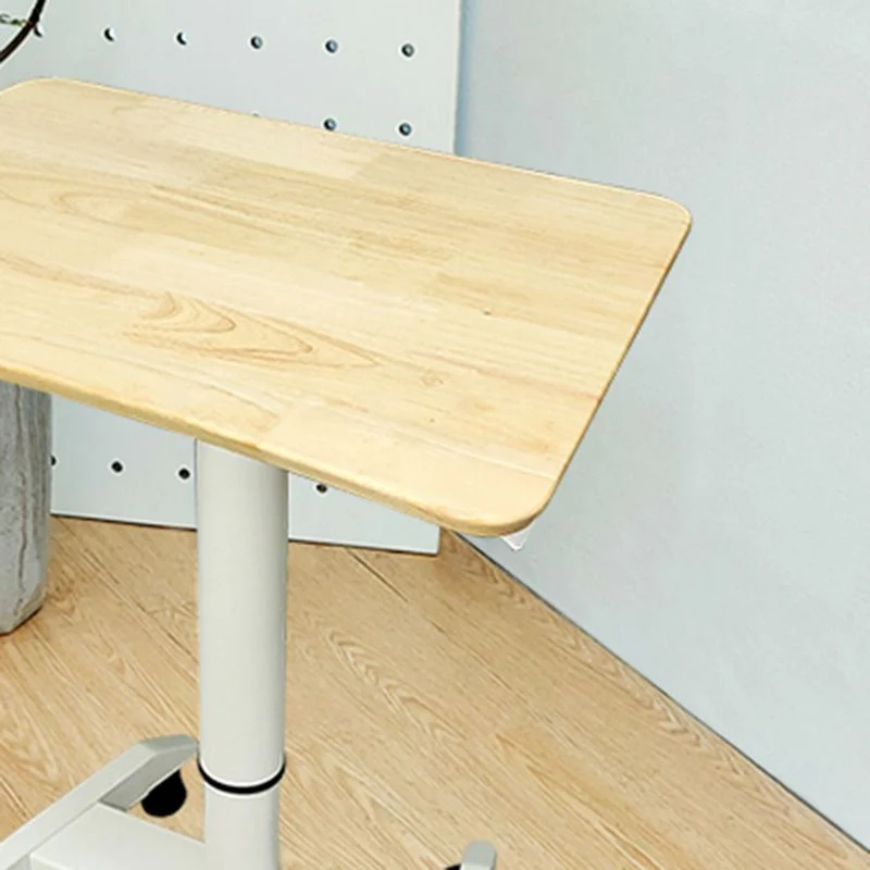 Scrivania moderna legno massello con base metallo forma di H Clearhalo