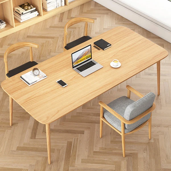 Scrivania moderna legno massello Scrivania da ufficio curva naturale Clearhalo