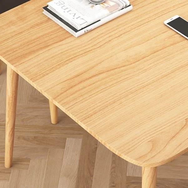 Scrivania moderna legno massello Scrivania da ufficio curva naturale Clearhalo