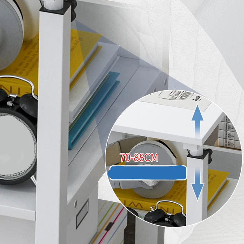 Scrivania moderna legno per camera da letto con rotelle Clearhalo