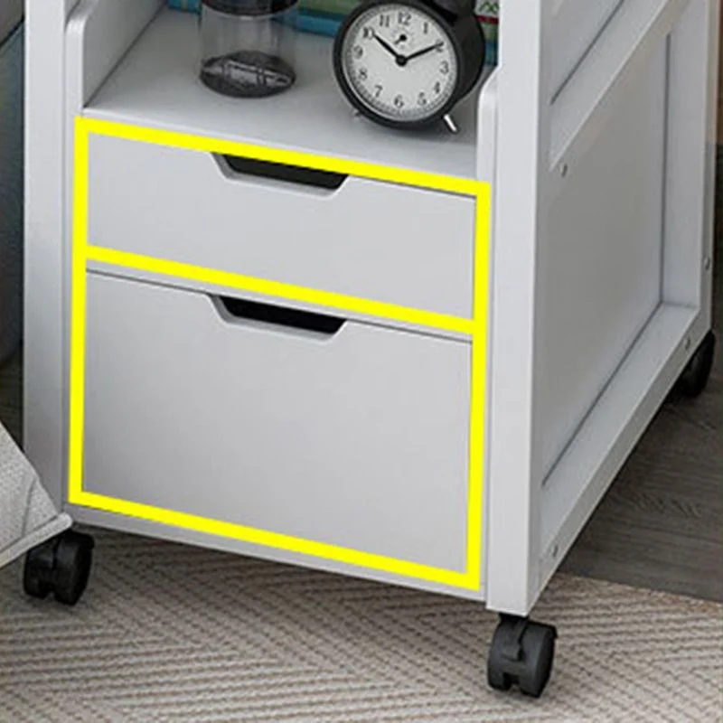 Scrivania moderna legno per camera da letto con rotelle Clearhalo