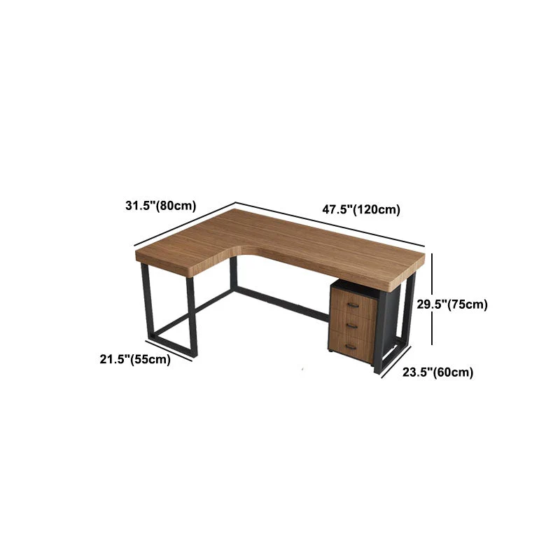 Scrivania moderna per la casa, scrivania da ufficio con finitura opaca forma di L, altezza 76,2 cm Clearhalo