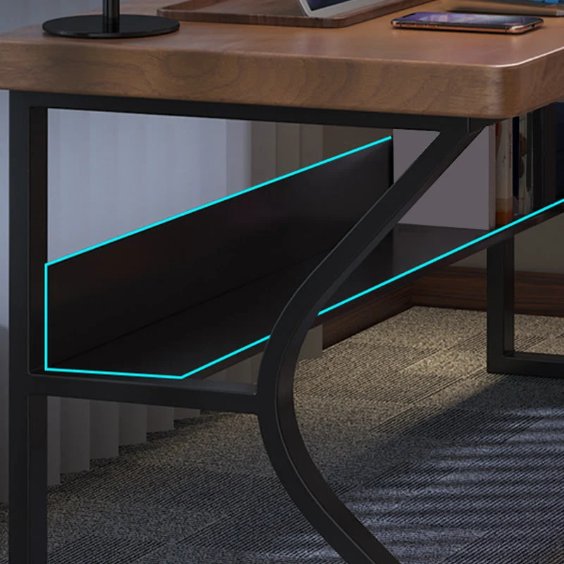 Scrivania moderna per computer legno, scrivania da lavoro di forma rettangolare con 2 gambe per la casa Clearhalo