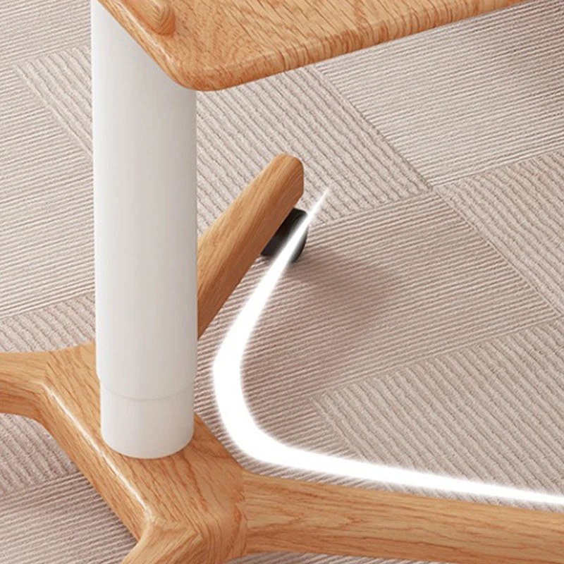 Scrivania moderna per ufficio legno di gomma, scrivania ad altezza regolabile Clearhalo