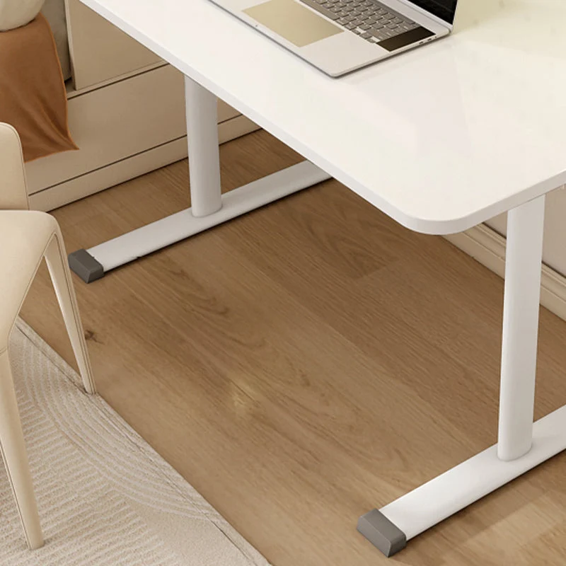 Scrivania moderna regolabile per computer, scrivania con base forma di T per dormitorio Clearhalo