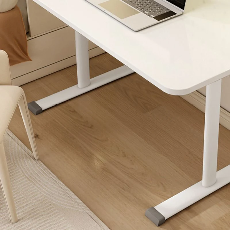 Scrivania moderna regolabile per computer, scrivania con base forma di T per dormitorio Clearhalo