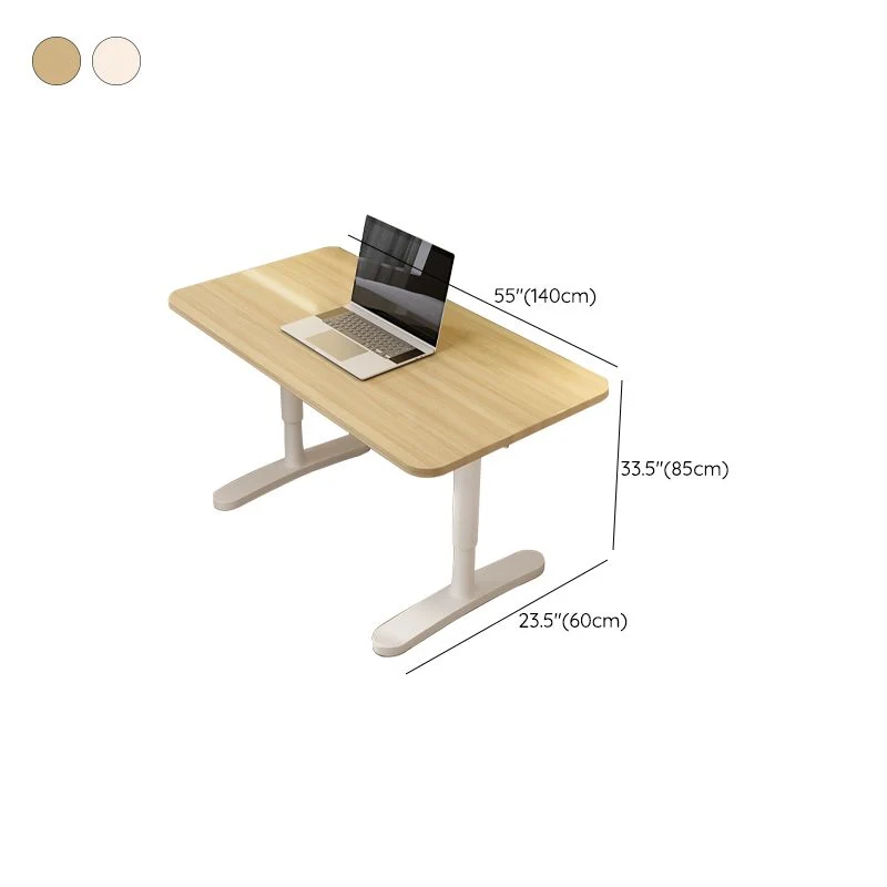 Scrivania moderna regolabile per computer, scrivania con base forma di T per dormitorio Clearhalo
