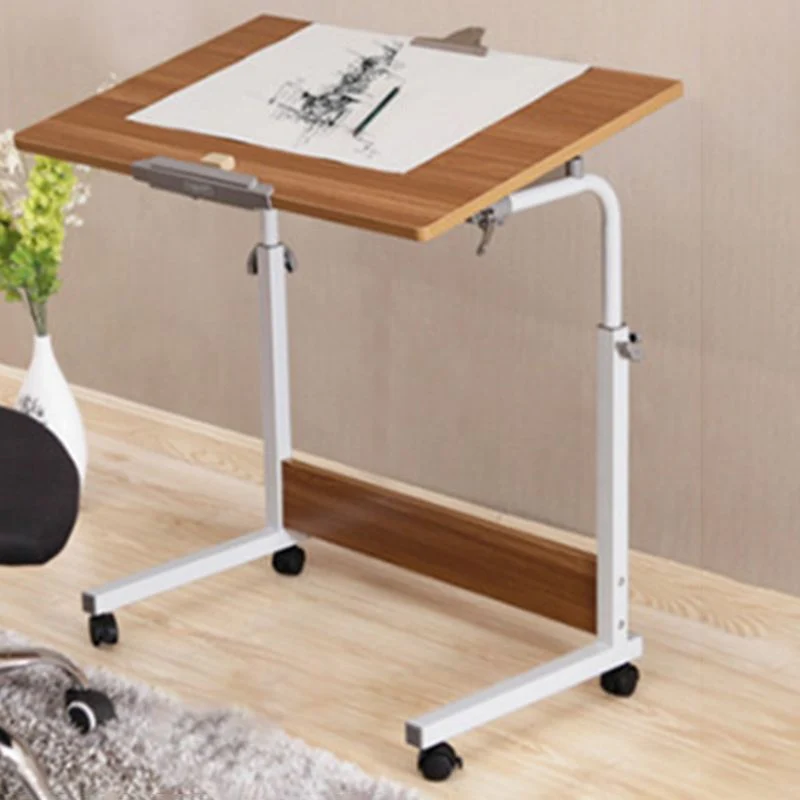 Scrivania moderna Scrivania legno con ruota piroettante Clearhalo